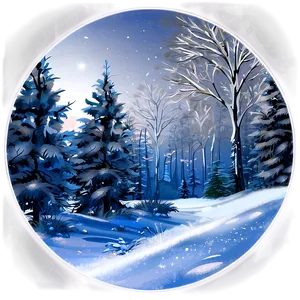 Magical Winter Landscape Picture Png 05212024 PNG image