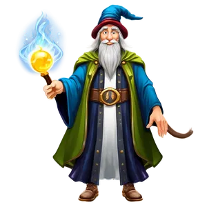 Magical Wizard Cartoon Character Png 06122024 PNG image