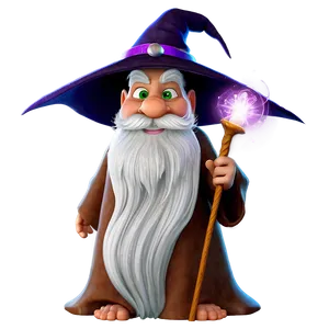 Magical Wizard Cartoon Character PNG Dgp21 PNG