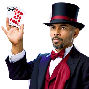 Magician Cards Trick Png 06262024 PNG image