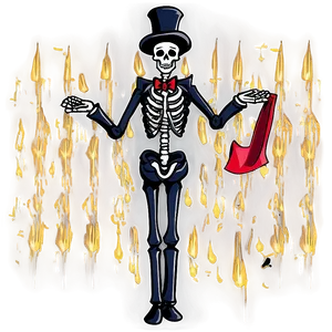 Magician Skeleton Cartoon PNG 60