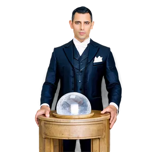 Magician With Crystal Ball Png 06262024 PNG image