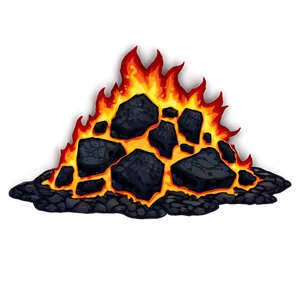 Magma Burning Lava PNG Tud