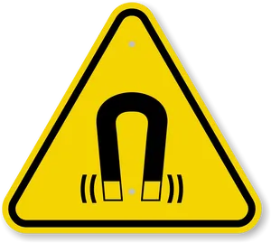 Magnetic Field Warning Sign PNG
