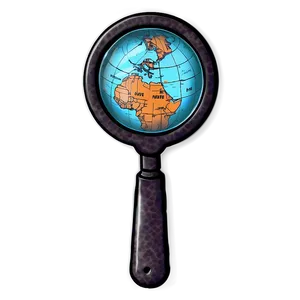 Magnifying Glass And Map Png 84 PNG image