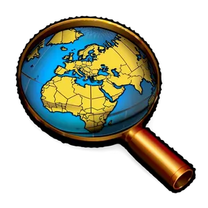 Magnifying Glass And Map Png Iip PNG image