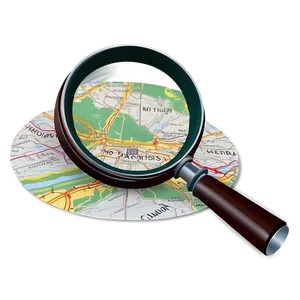 Magnifying Glass And Map Png Wmi28 PNG image