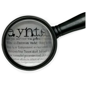 Magnifying Glass And Text Png Qis PNG image