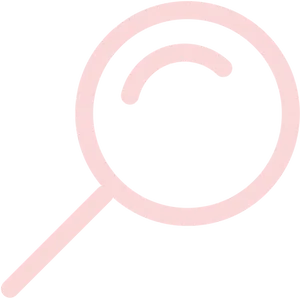 Magnifying Glass Pink Circle Icon PNG image