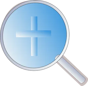 Magnifying Glass Plus Sign PNG image