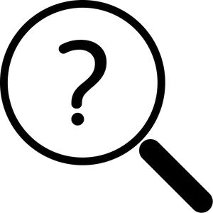 Magnifying Glass Question Mark PNG image