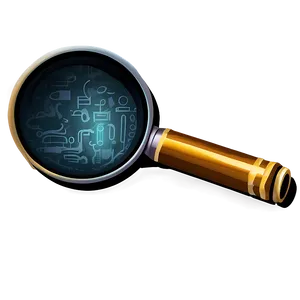 Magnifying Glass With Clues Png 25 PNG image
