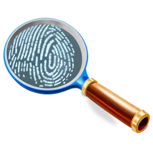 Magnifying Glass With Fingerprints PNG 05042024