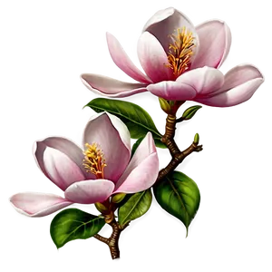 Magnolia Flower Tattoo Design Png Pcu PNG image