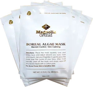 Magnolia Orchid Boreal Algae Mask Packets PNG image