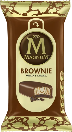 Magnum Brownie Ice Cream Package PNG