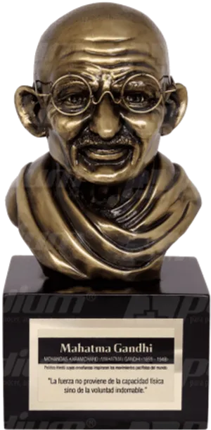 Mahatma Gandhi Bust Sculpture PNG image