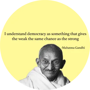 Mahatma Gandhi Democracy Quote PNG image