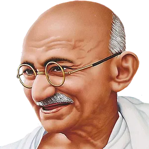 Mahatma Gandhi Portrait PNG image