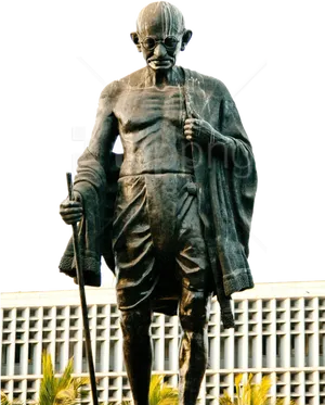 Mahatma Gandhi Statue Silhouette PNG image