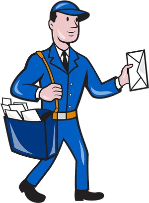 Mail Carrier Cartoon PNG image