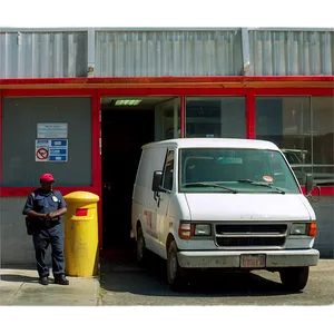 Mail Truck At Post Office PNG 80