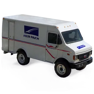 Mail Truck At Post Office PNG Iia