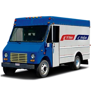 Mail Truck On Delivery Route PNG Atq