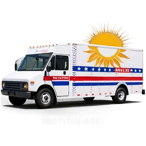 Mail Truck Under The Sun PNG Jtd20 PNG