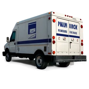 Mail Truck With Open Back PNG 06282024