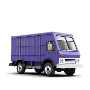 Mail Truck With Parcel Boxes PNG 81