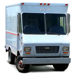 Mail Truck With Parcel Boxes PNG 87