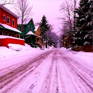 Maine's Quiet Snowy Streets PNG Pkd80