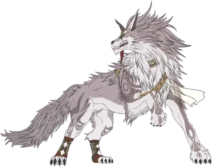 Majestic Animated Werewolf PNG image