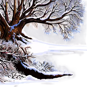 Majestic Big Tree In Snow PNG 06262024 PNG