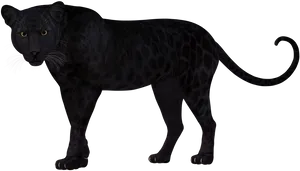 Majestic Black Lion Standing PNG image
