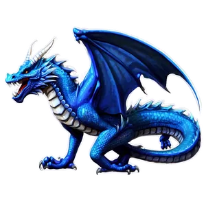 Majestic Blue Dragon Art PNG 06252024