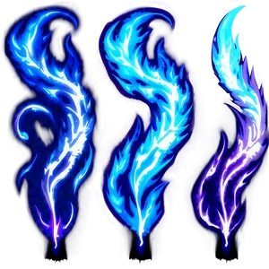 Majestic Blue Flames PNG Kmh PNG