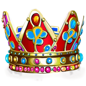 Majestic Cartoon Crown PNG 06132024