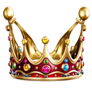 Majestic Cartoon Crown PNG 48