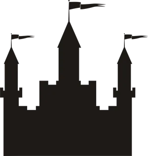Majestic Castle Silhouette PNG