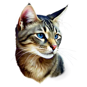Majestic Cat Head Profile PNG 06132024 PNG