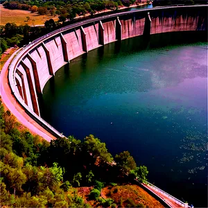 Majestic Dam Landscape Png 06292024 PNG image