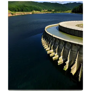 Majestic Dam Landscape Png Shk11 PNG image