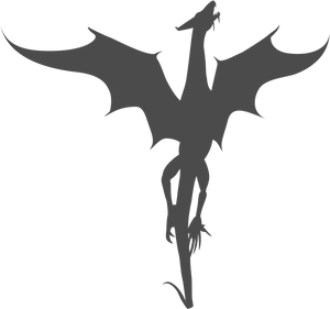 Majestic Dragon Silhouette PNG image