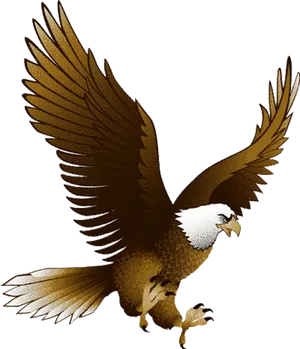 Majestic Eagle Illustration PNG image