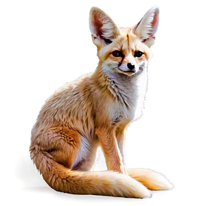Majestic Fennec Fox Standing PNG 33