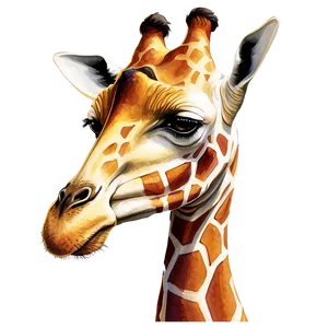 Majestic Giraffe Head PNG 86