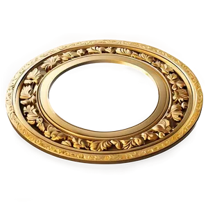 Majestic Gold Circle Border PNG 06262024 PNG