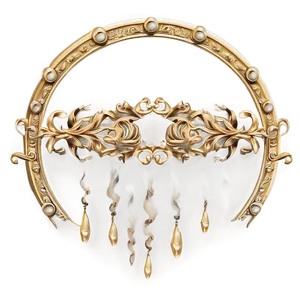 Majestic Gold Circle Border PNG Mmw16 PNG